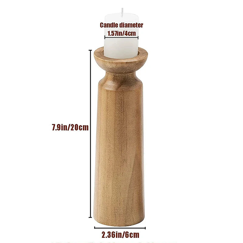 Vintage Wooden Candle Holder