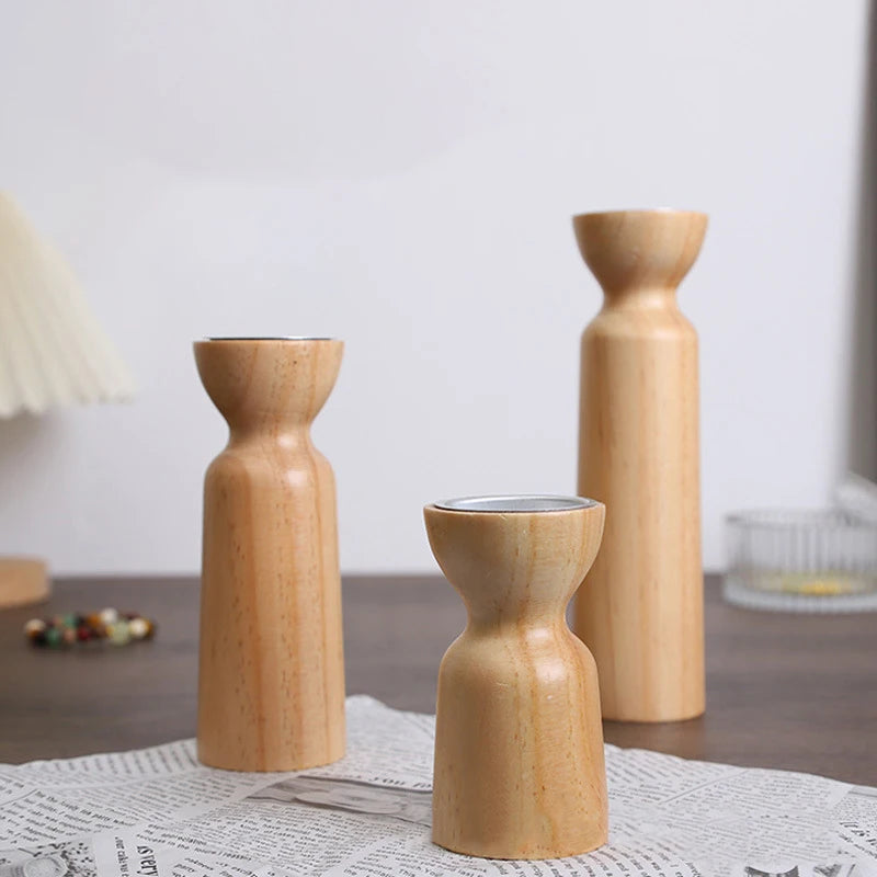 Vintage Wooden Candle Holder