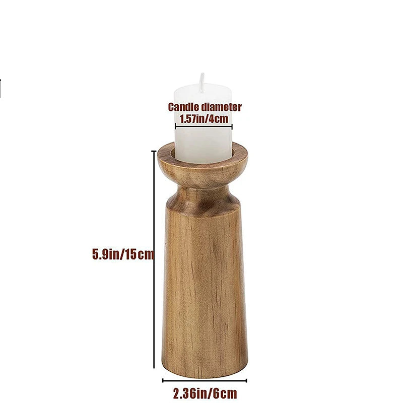 Vintage Wooden Candle Holder