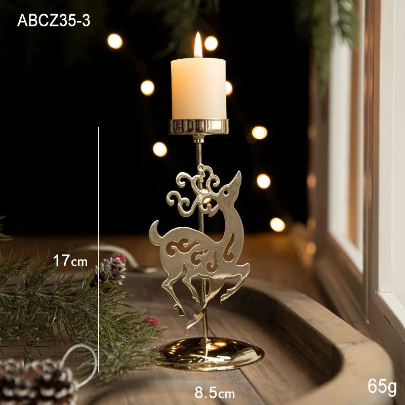 Christmas Iron Candlestick