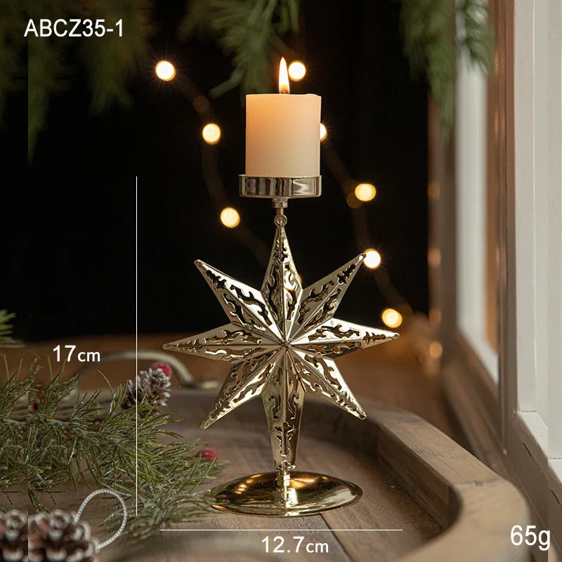 Christmas Iron Candlestick