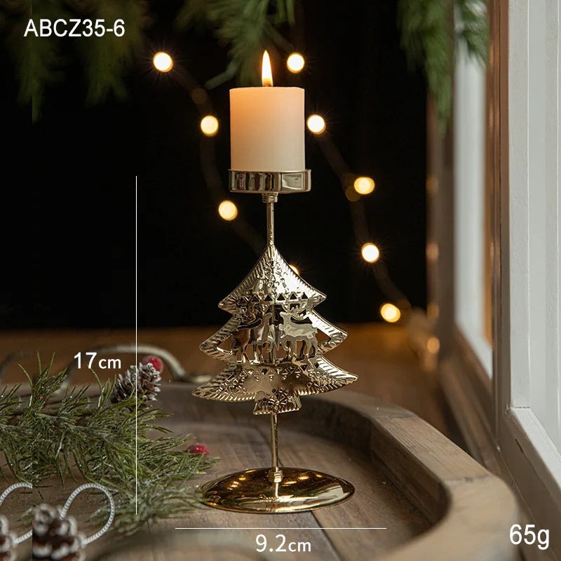 Christmas Iron Candlestick